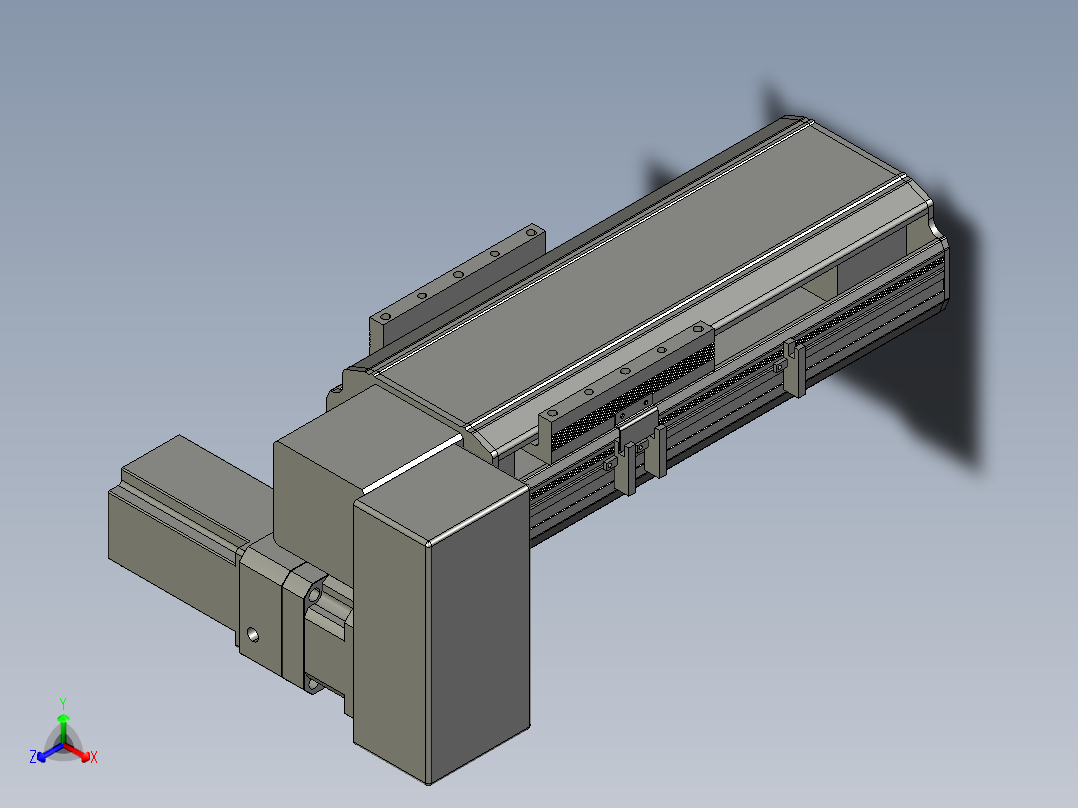 直线模组LHB17-L40-S100-RD设计图纸正等轴测图