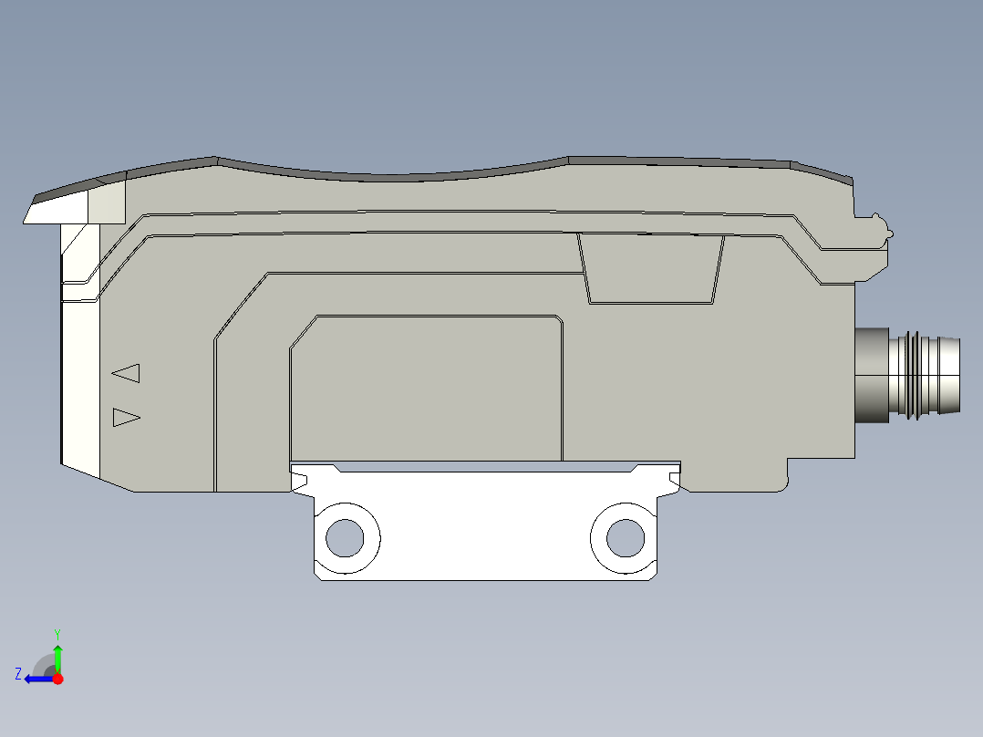 基恩士FS-N11CN_11CP_13CP_kc图纸模型右视图