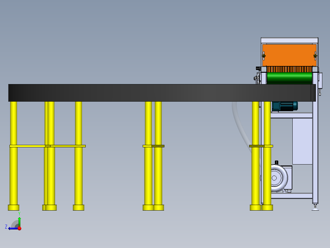 精密电子自动除尘生产线sw17可编辑右视图