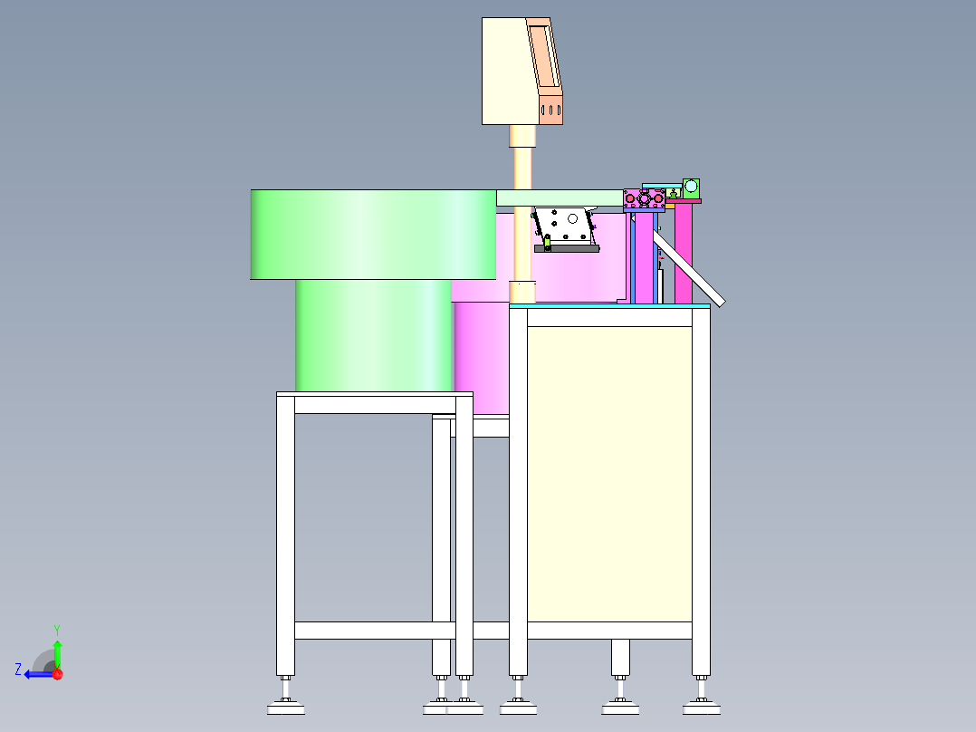 卡扣组装设备sw21可编辑右视图