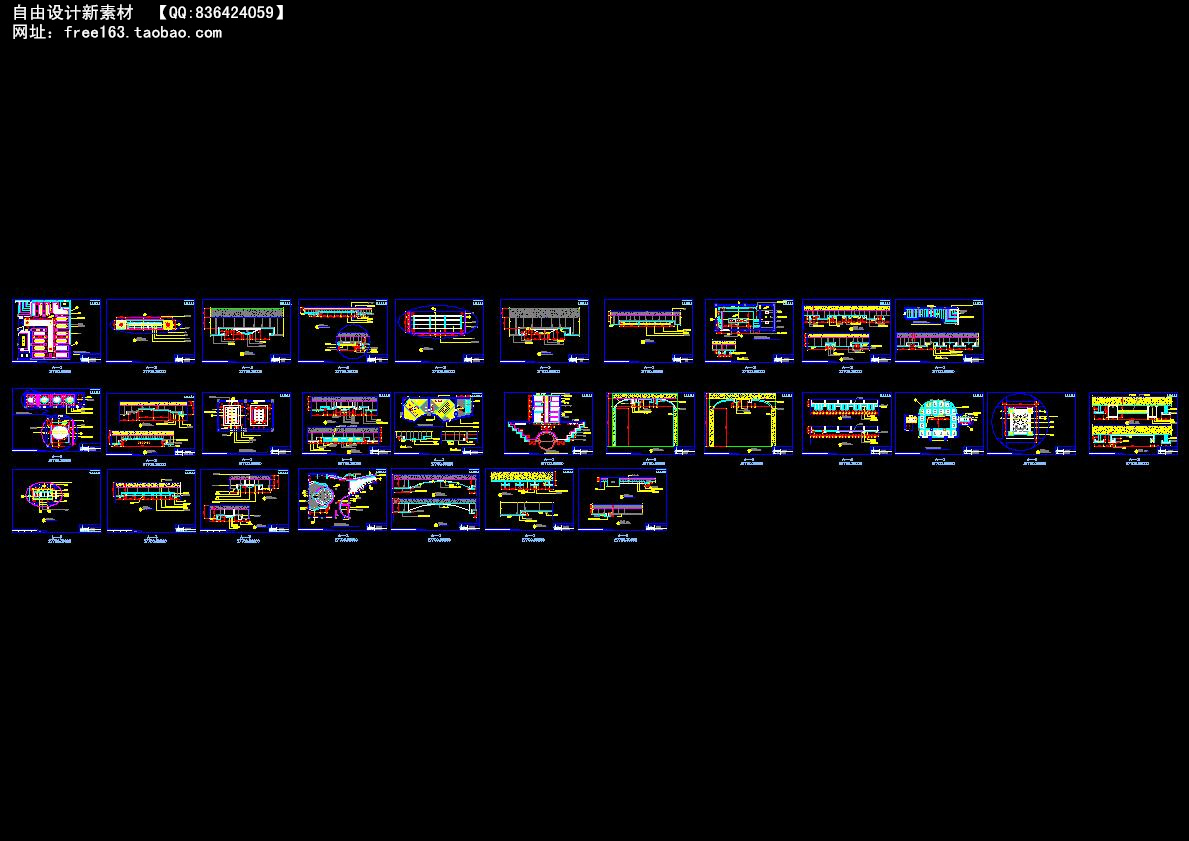 CAD节点大样图详图129套剖面图立面图