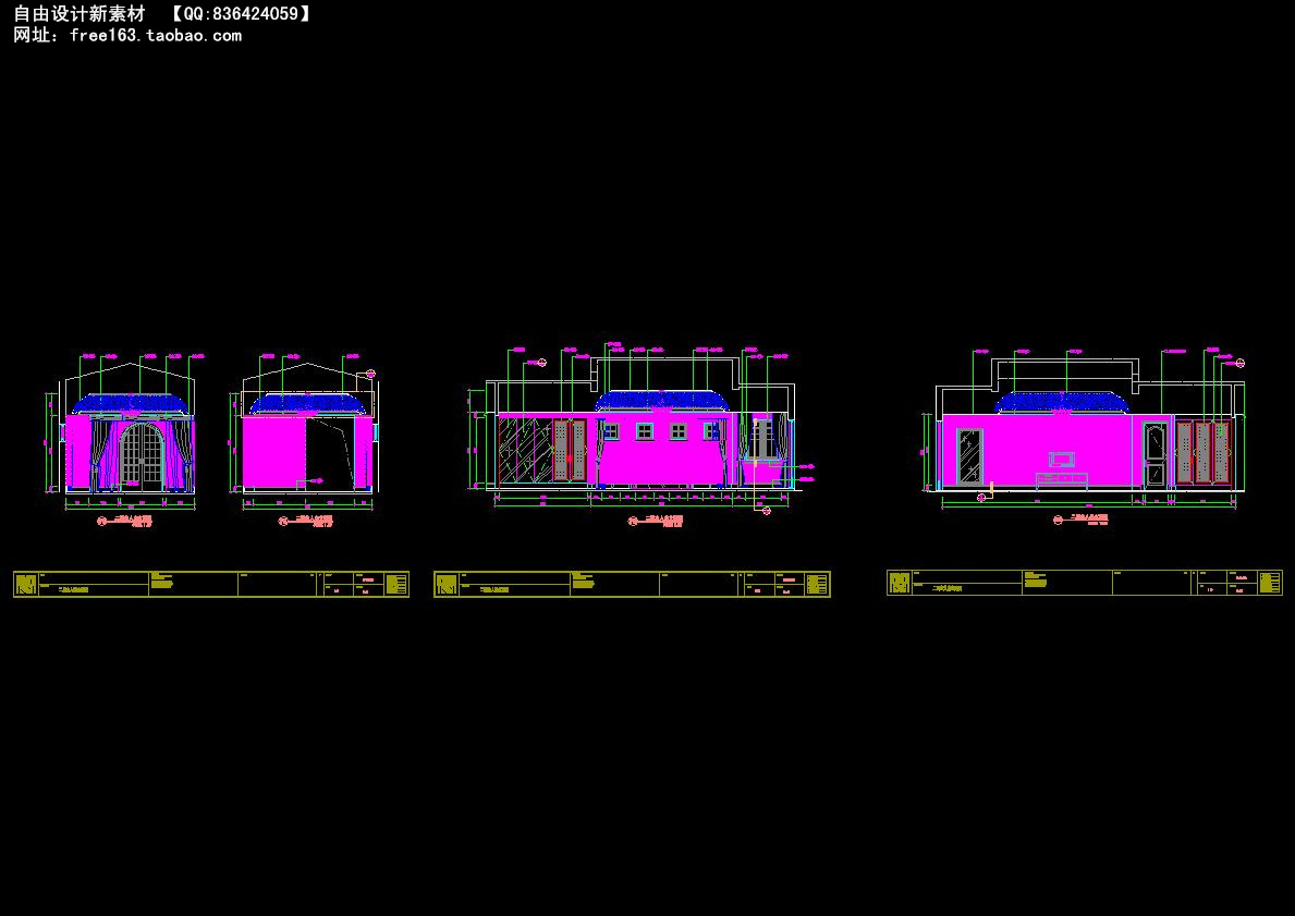 CAD节点大样图详图129套剖面图立面图
