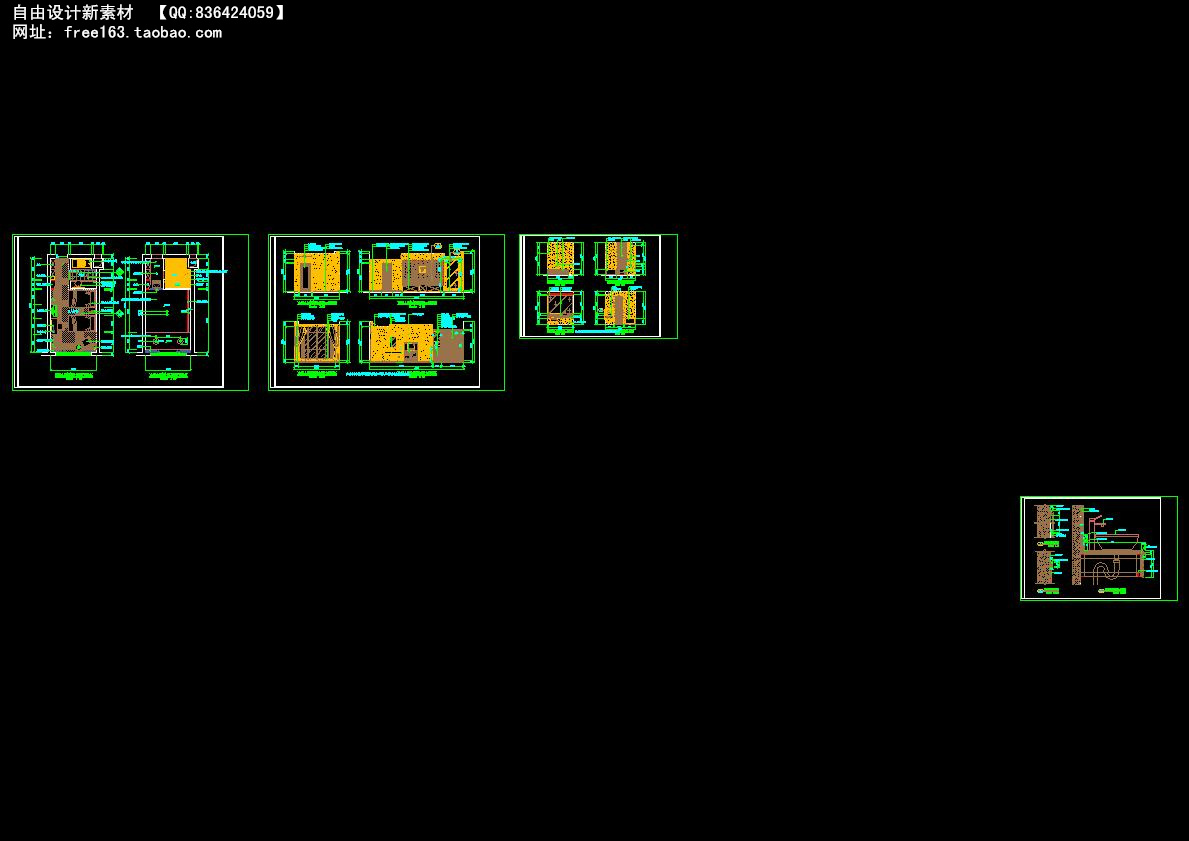 CAD节点大样图详图129套剖面图立面图