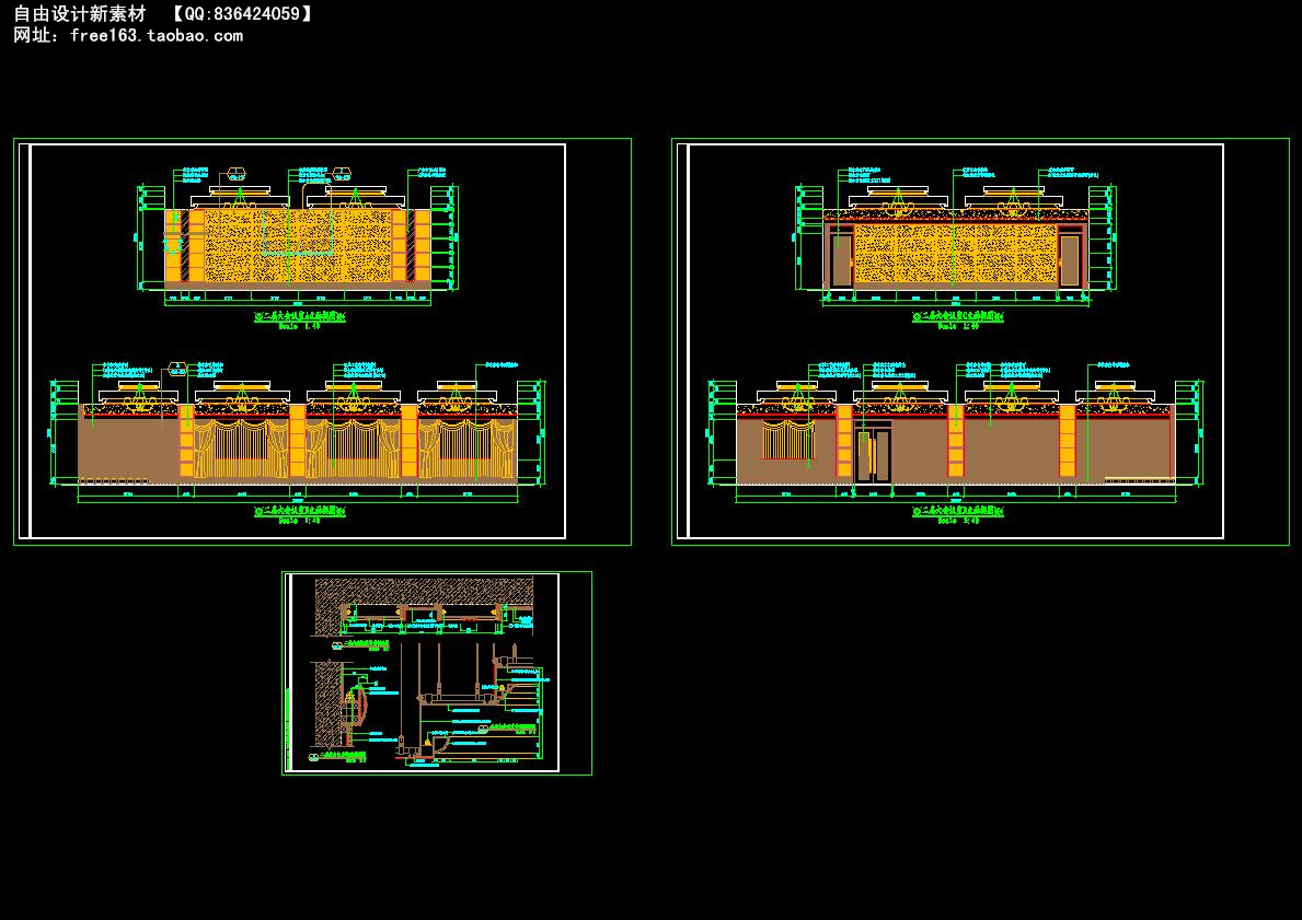 CAD节点大样图详图129套剖面图立面图