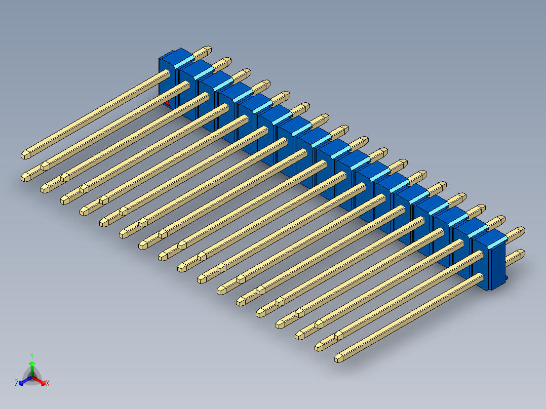 彩色公头100mil（2.54mm）系列-DS1021_blue_2x17p_100mil_Type19_rev1.0