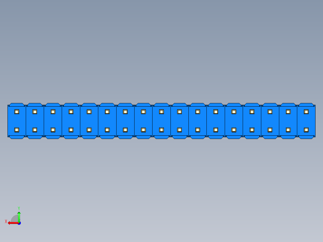 彩色公头100mil（2.54mm）系列-DS1021_blue_2x17p_100mil_Type19_rev1.0后视图