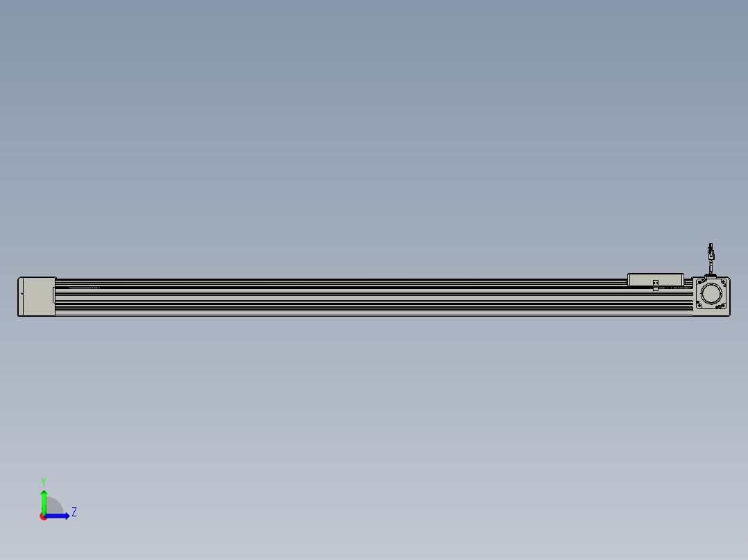威洛博直线电机模组EB8-L200-S1500-R-P75-MS3左视图