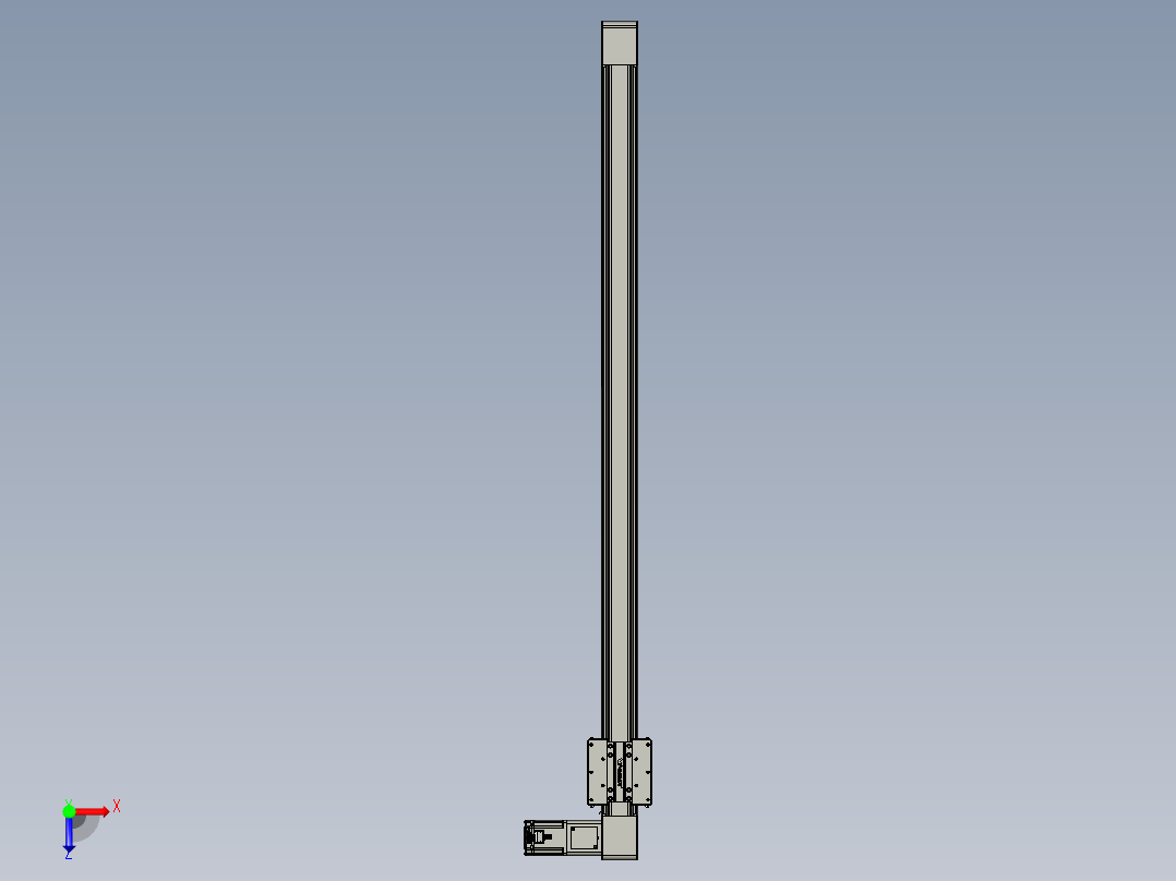 威洛博直线电机模组EB8-L200-S1500-R-P75-MS3俯视图