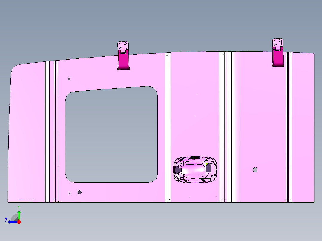 手推式车门钣金右视图