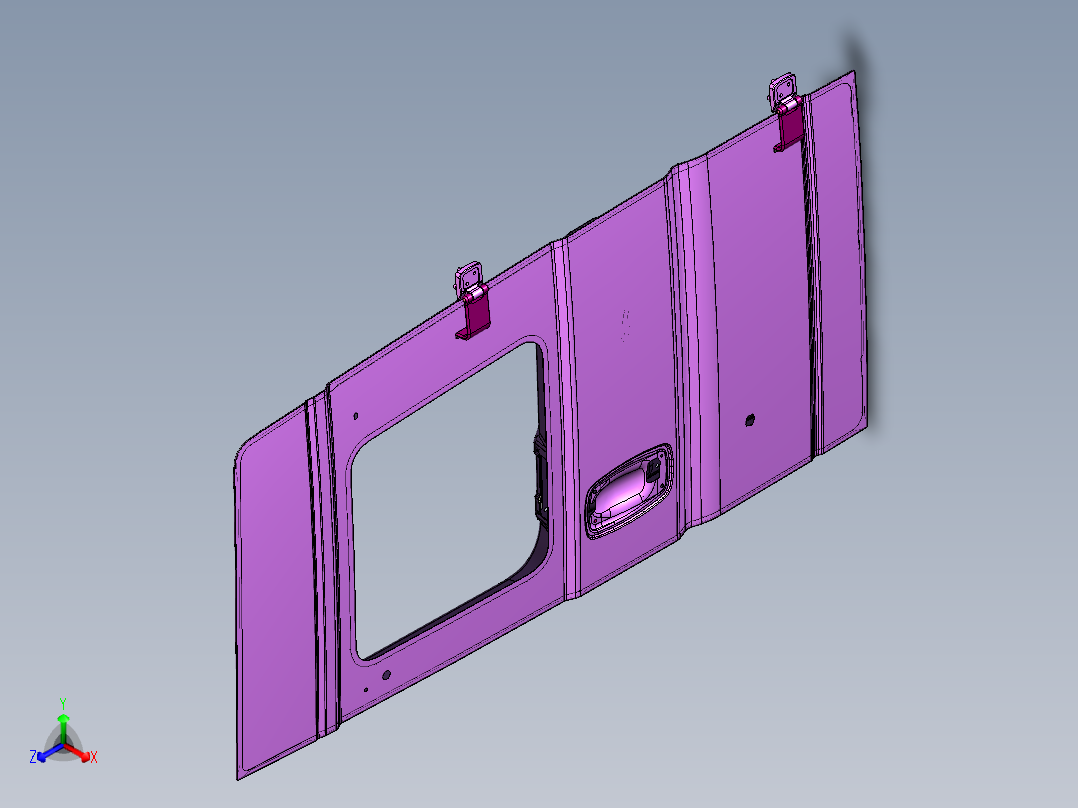 手推式车门钣金正等轴测图