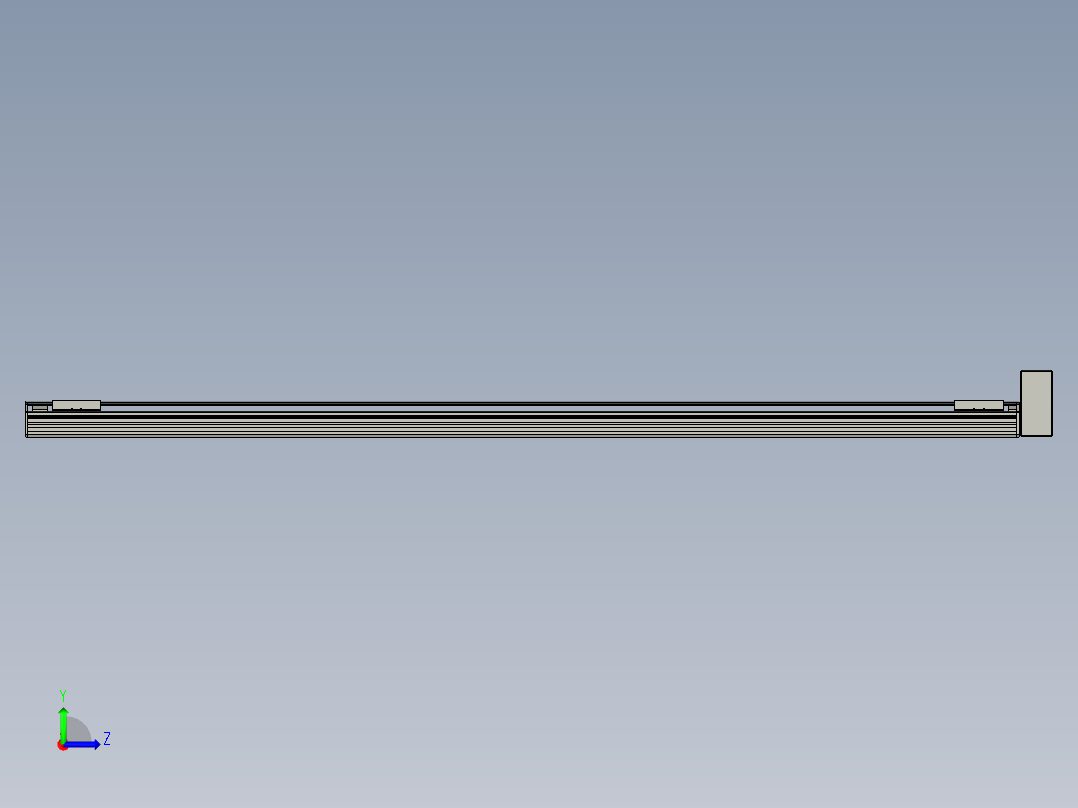 直线模组WG-LHB12-S2000-LU设计图纸左视图