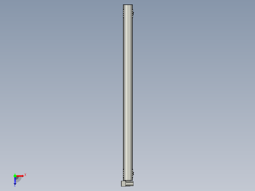 直线模组WG-LHB12-S2000-LU设计图纸俯视图
