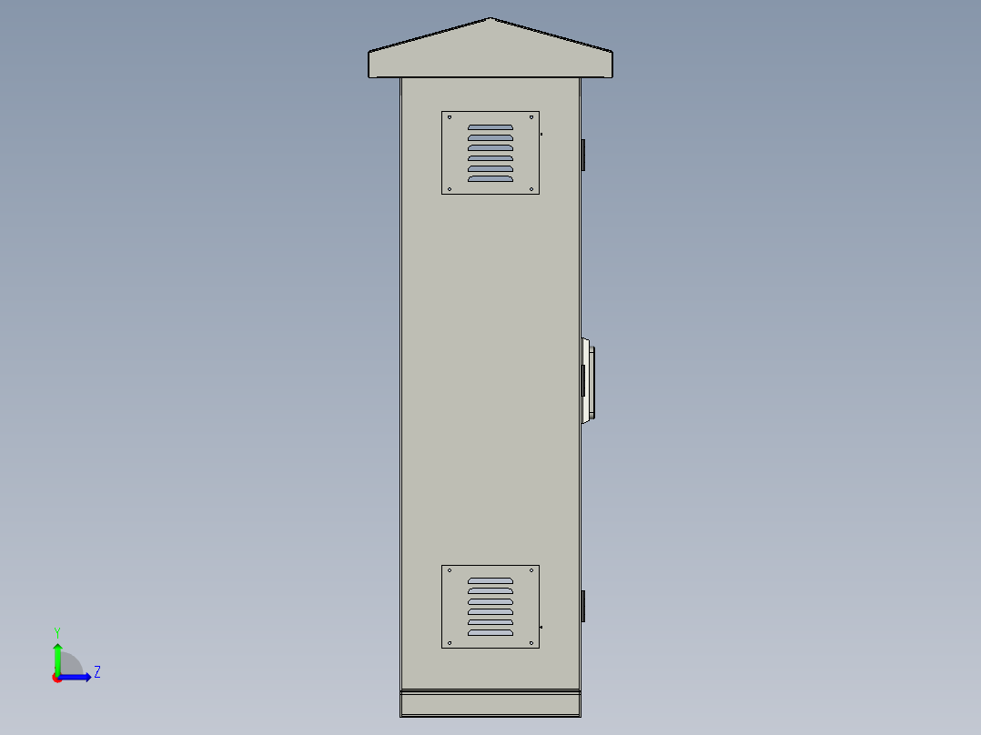 户外配电箱左视图