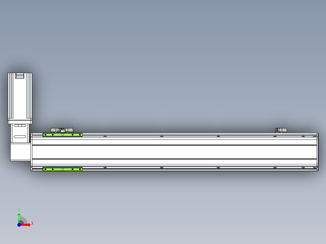 同步带滑台-半封闭B13-L90-S750-R-Z86-D3前视图