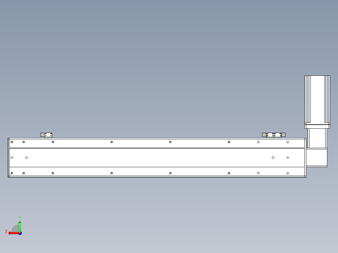 同步带滑台-半封闭B13-L90-S750-R-Z86-D3后视图