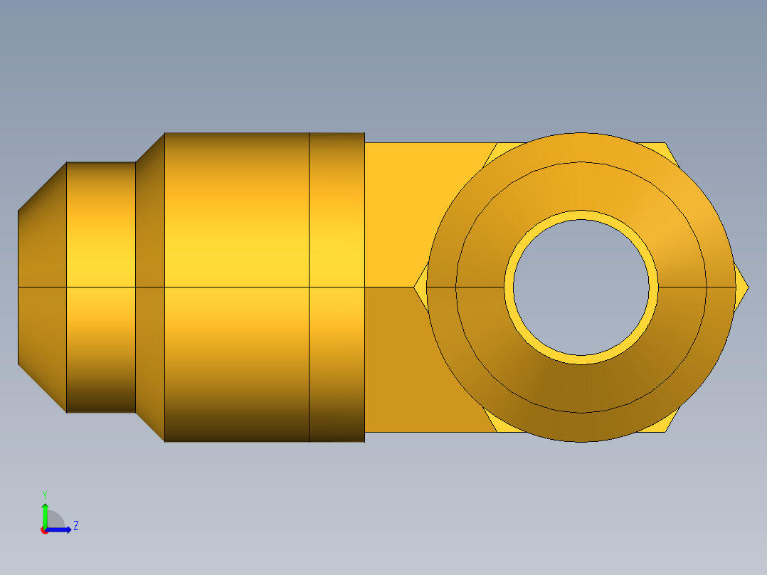 扩口式工业通用硬管接头Union Tee 144F-5左视图