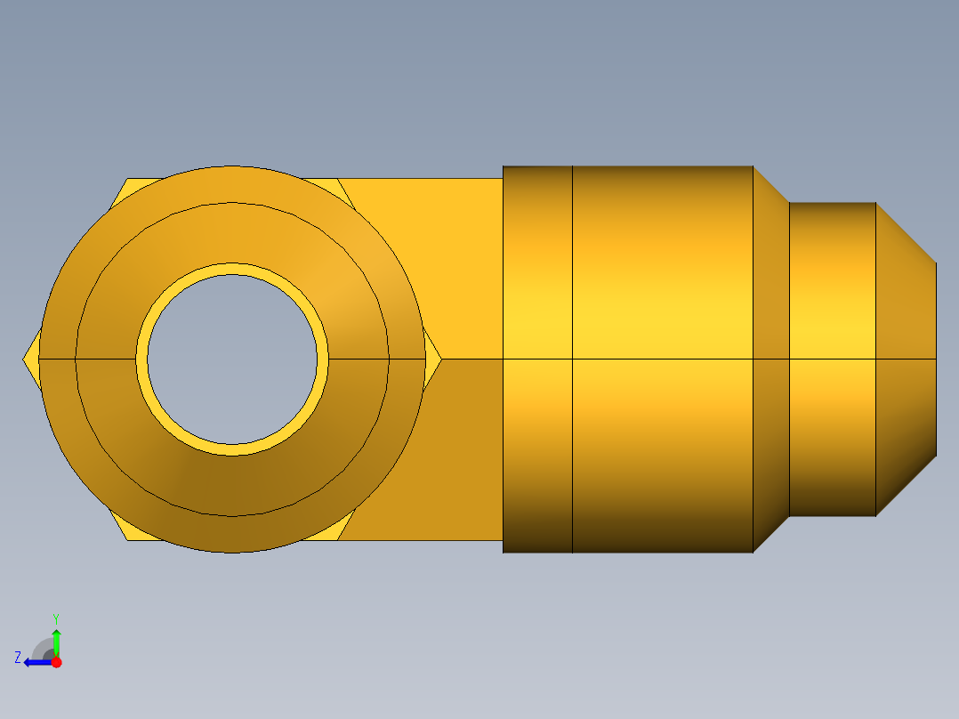 扩口式工业通用硬管接头Union Tee 144F-5右视图