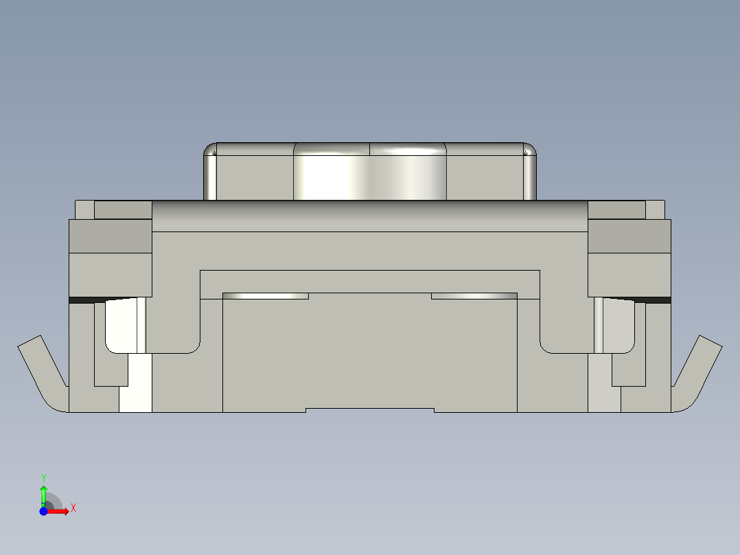 14.7㎜ x 3.5㎜ SMD轻触开关前视图