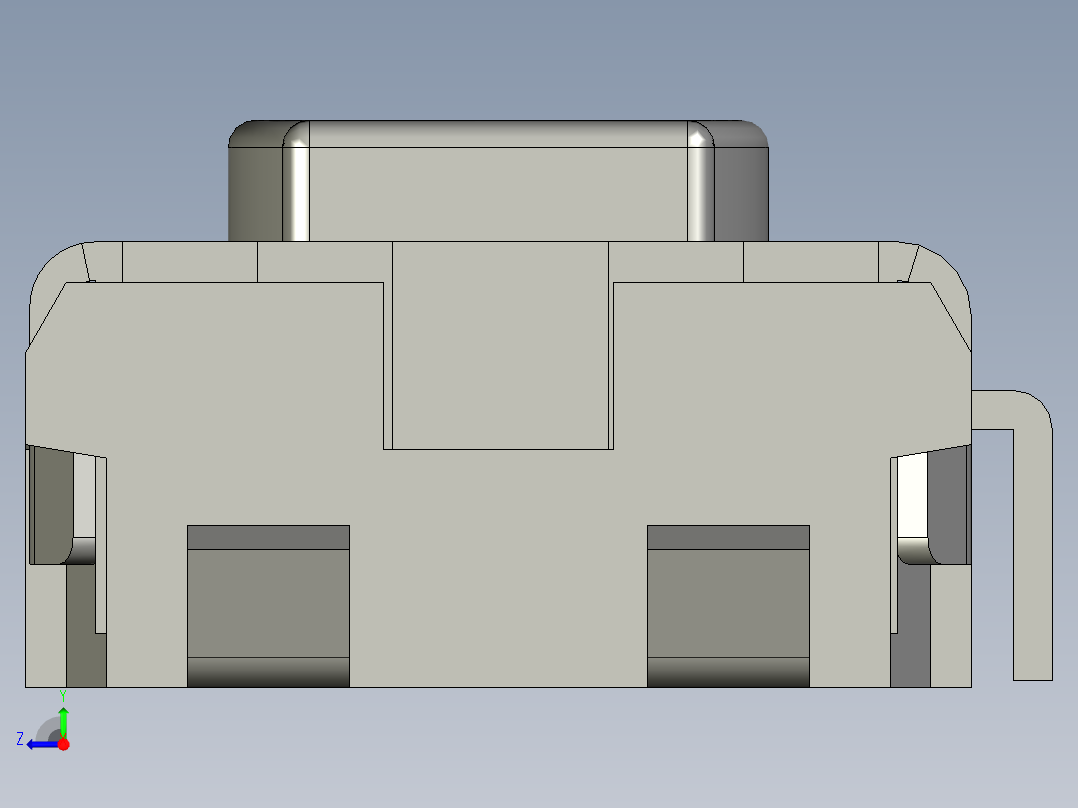 14.7㎜ x 3.5㎜ SMD轻触开关右视图