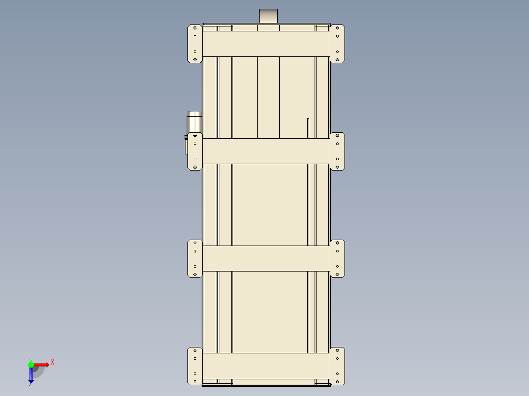 B3_自动调节双轴变位机单边基座俯视图