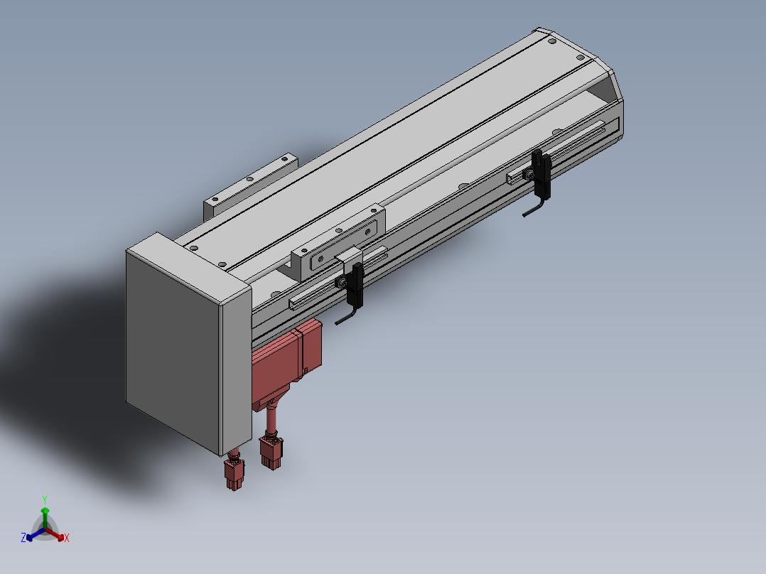 精密模组MY100-T10-200L-BM-P20B-C4-C正等轴测图