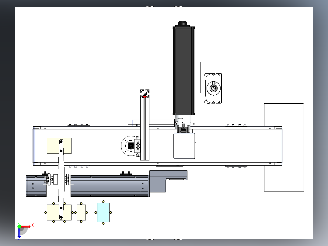 打标机方案俯视图