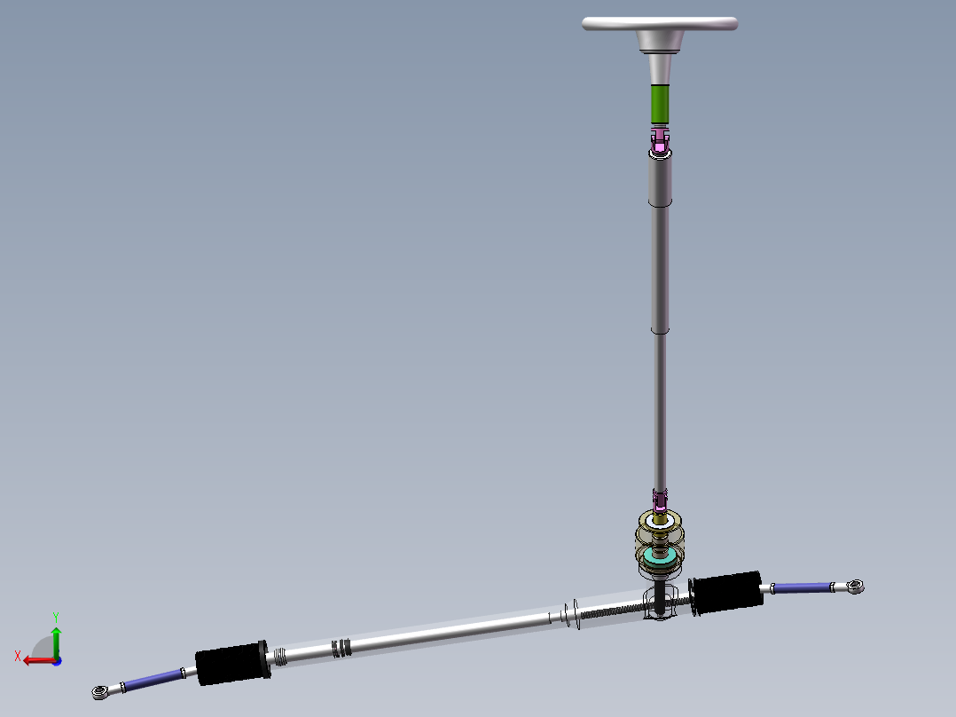 汽车齿轮齿条转向器的设计(CAD图纸+SolidWorks三维模型+说明书)后视图