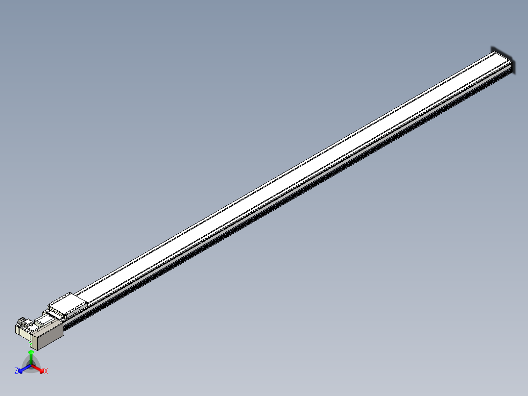 同步带全封闭直线模组TPA-HCB-105D-90-L2350-MR-Y-P20-N3正等轴测图