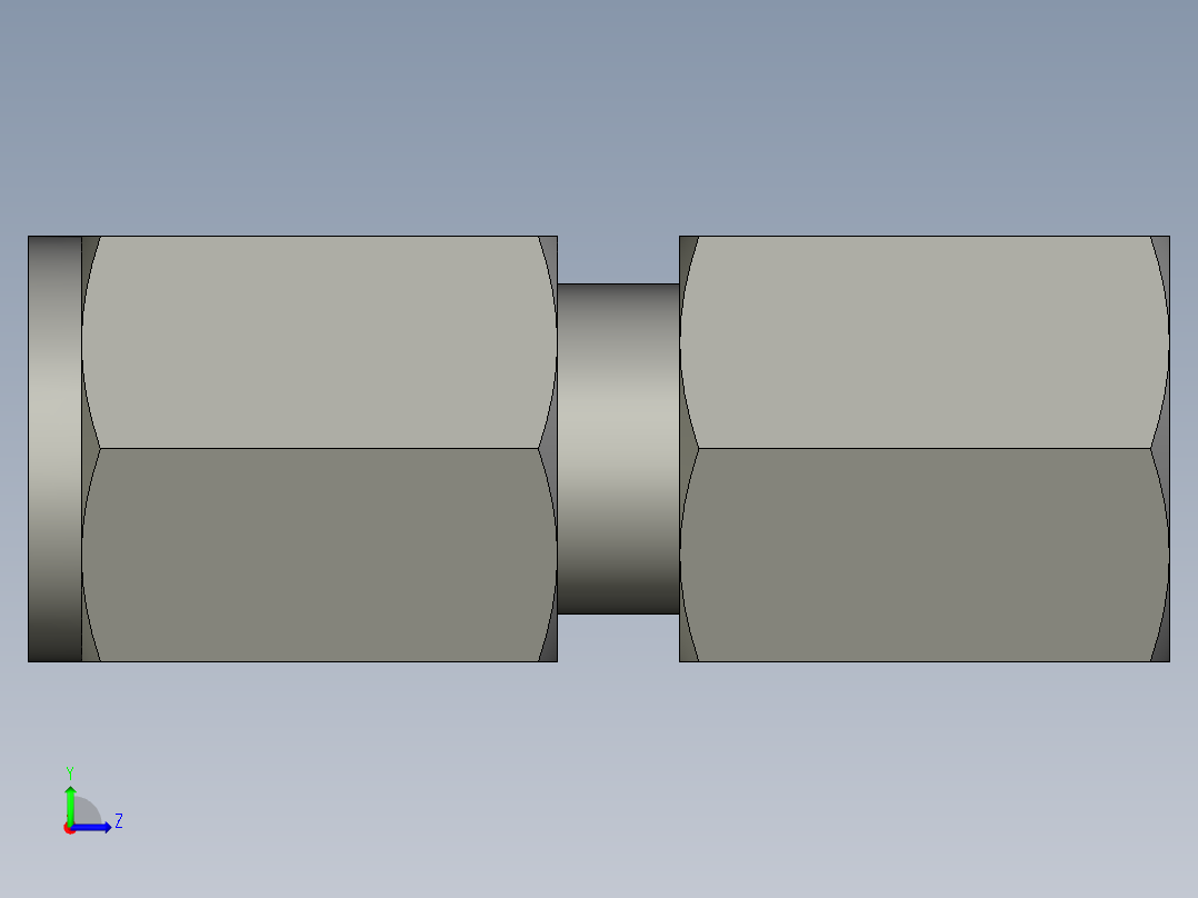 卡套式工业通用硬管接头4_gbu-s左视图