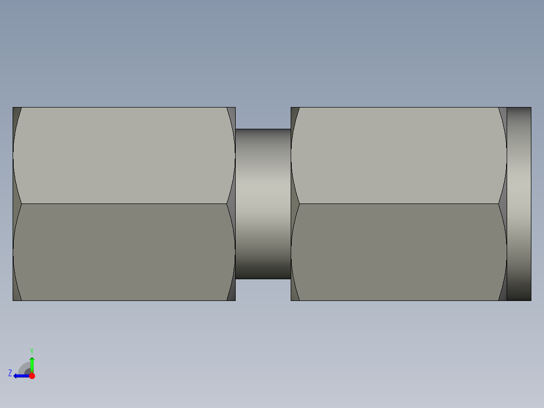 卡套式工业通用硬管接头4_gbu-s右视图