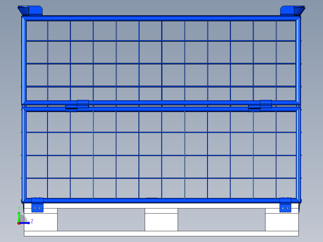 托盘 设计模型 (7)左视图