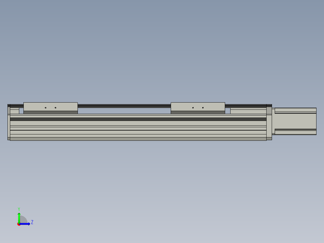 直线模组WG-LHA12-S300-M设计图纸左视图