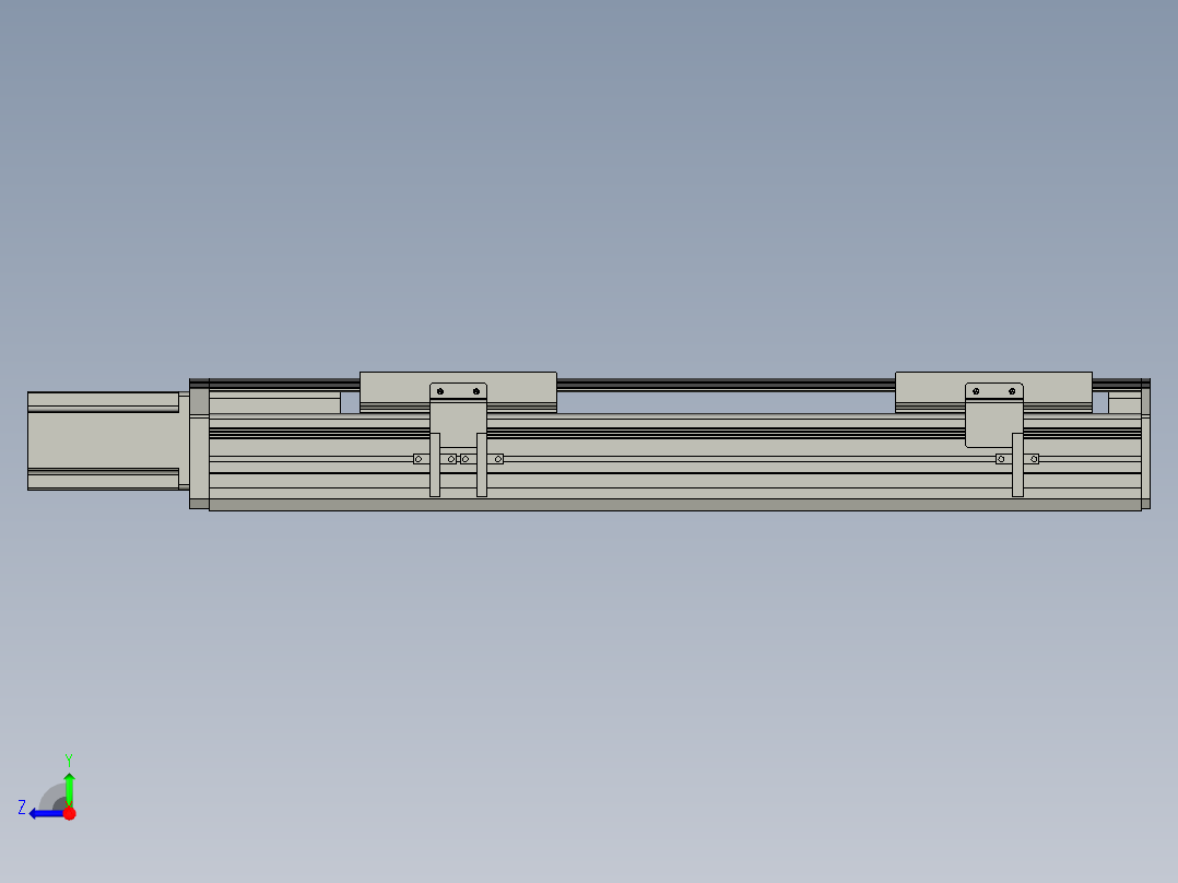 直线模组WG-LHA12-S300-M设计图纸右视图