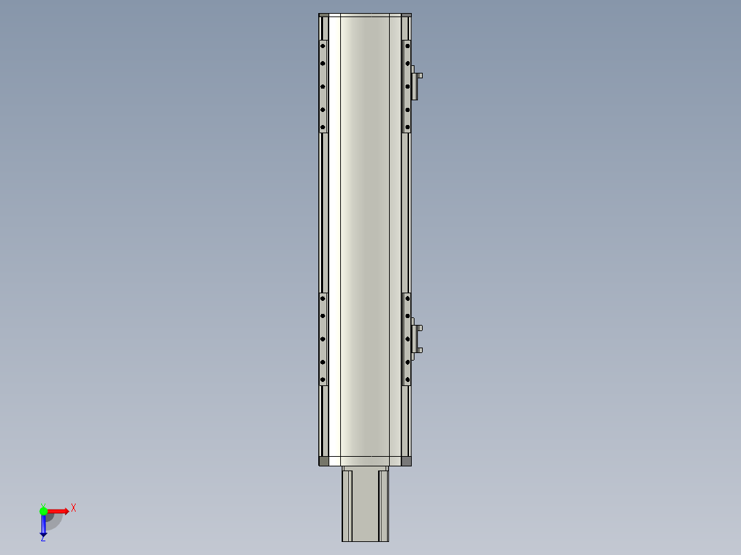 直线模组WG-LHA12-S300-M设计图纸俯视图