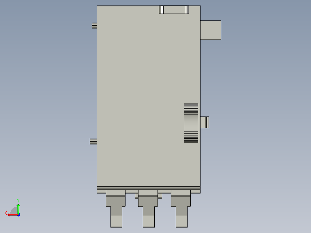 基恩士KV-H20_kc图纸模型后视图