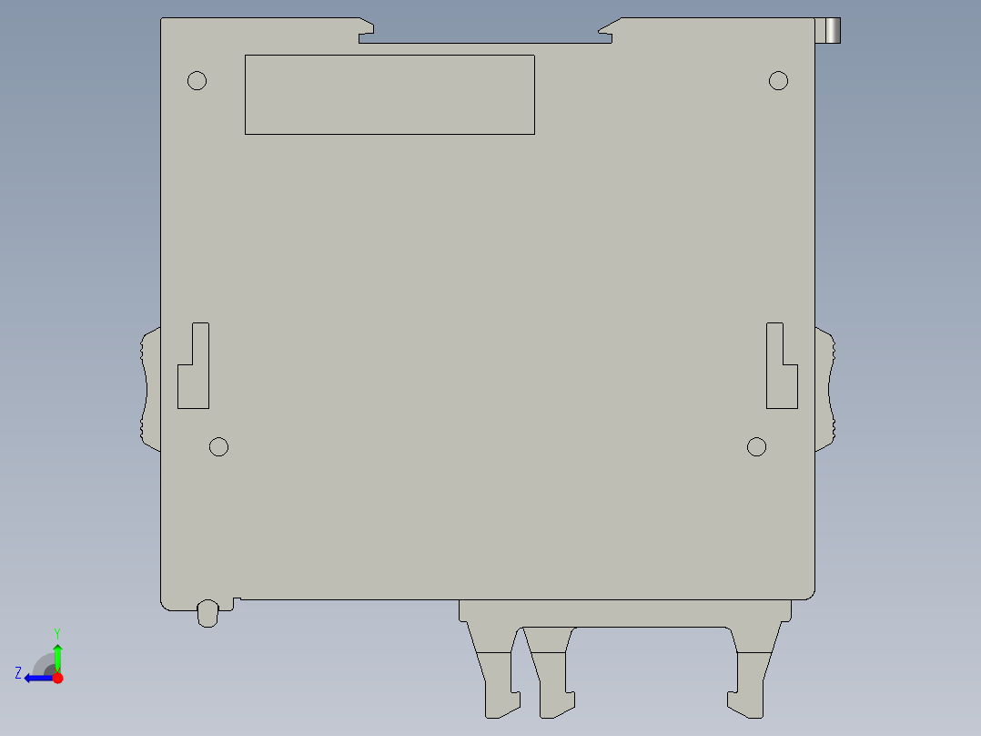 基恩士KV-H20_kc图纸模型右视图