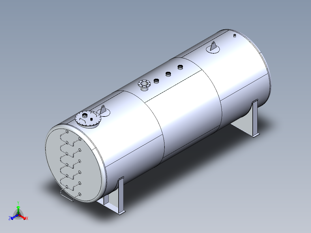 76 x 204, IGS贮存罐正等轴测图