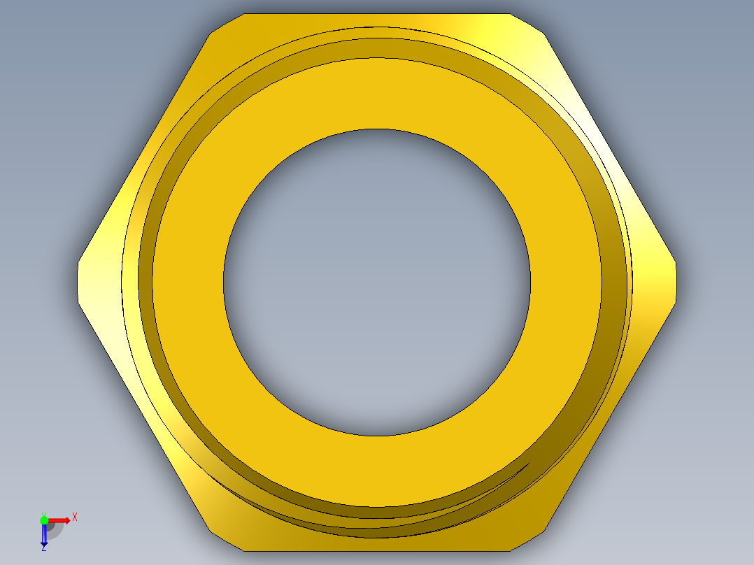 G1六角螺纹接头俯视图