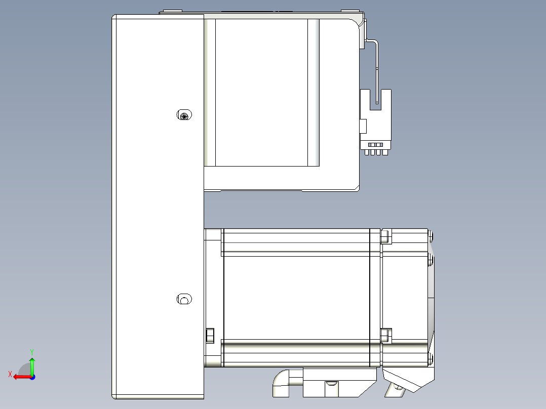 同步带全封闭直线模组TPA-HCB-85D-90-L200-LP-Y-P20-N3后视图