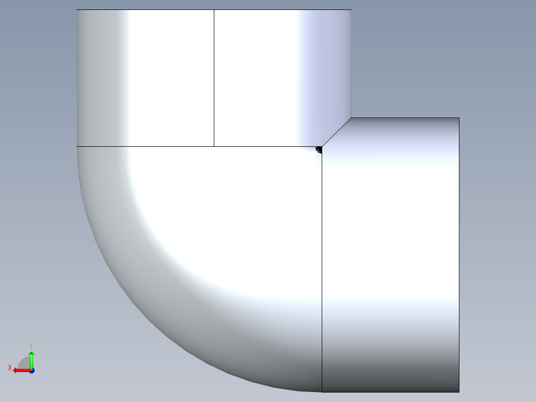 聚氯乙烯配件05-Sch80_90Elbow_SxS_806-030 _3in后视图