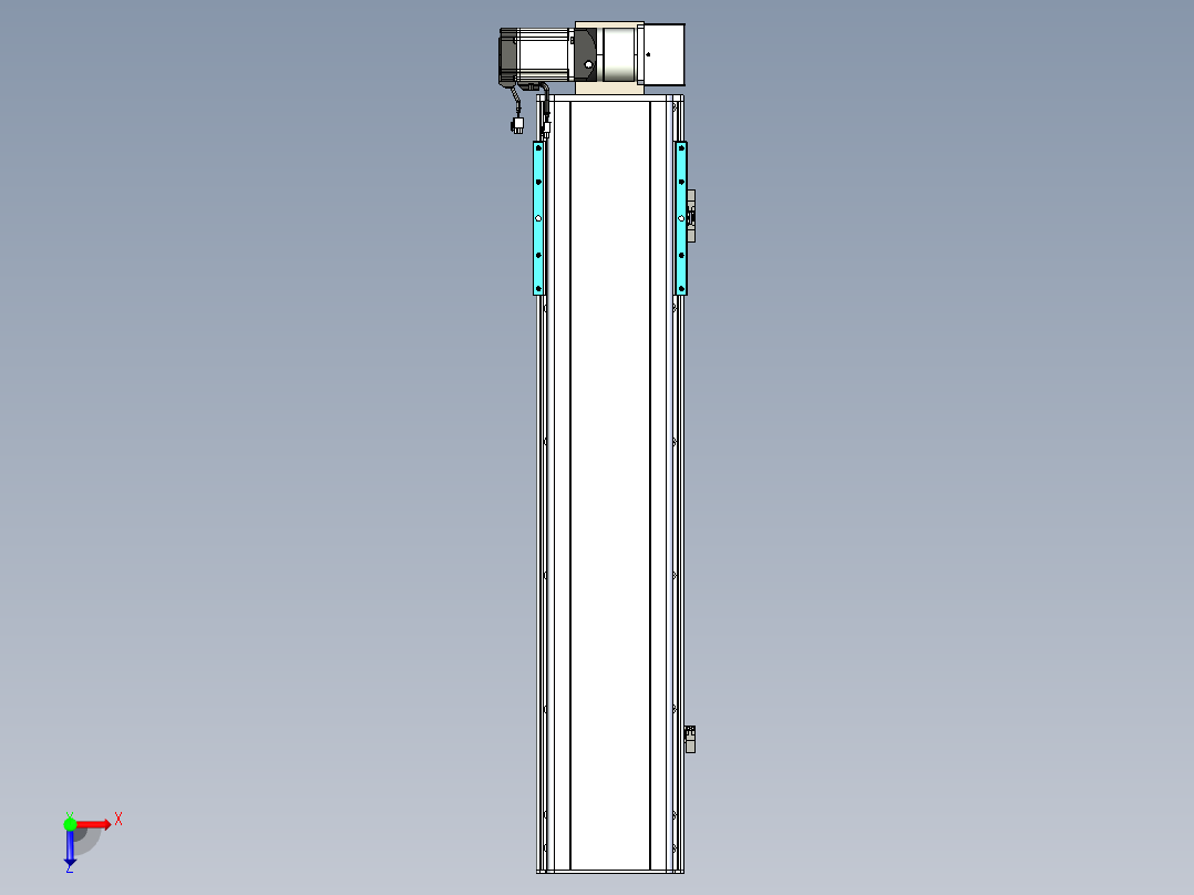 同步带滑台-半封闭B22H-L100-C-S750-RU-P75-D3-N5俯视图