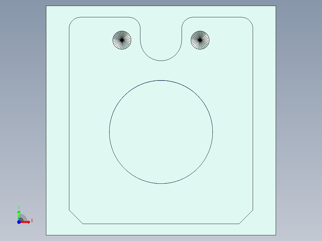 WK022-平面凹模数控铣削编程与加工工艺综合设计【UG和CAD图】前视图