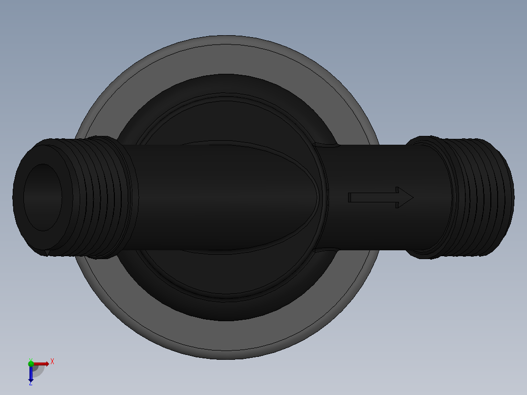PVC灌溉过滤器俯视图