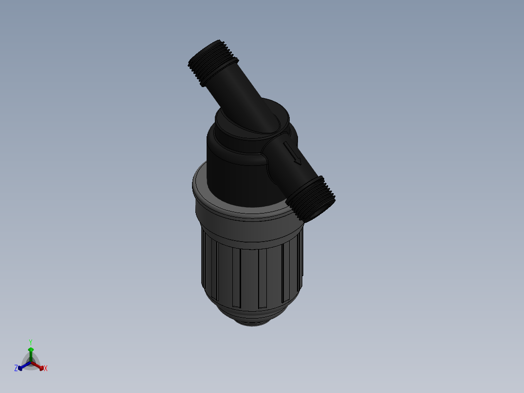 PVC灌溉过滤器正等轴测图