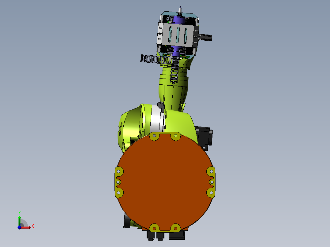 KUKA机器人铣削末端执行器前视图