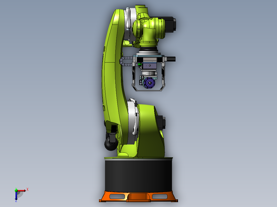 KUKA机器人铣削末端执行器俯视图