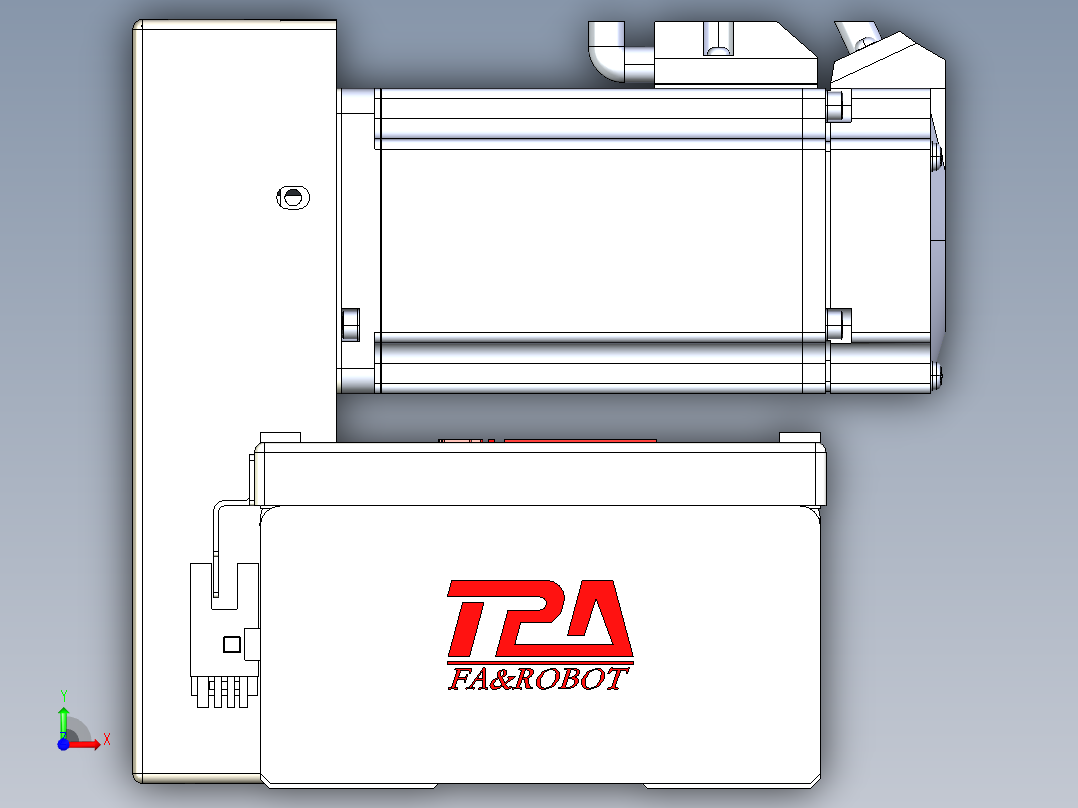 同步带全封闭直线模组TPA-HCB-110D-90-L1550-RU-C-P40-N3前视图