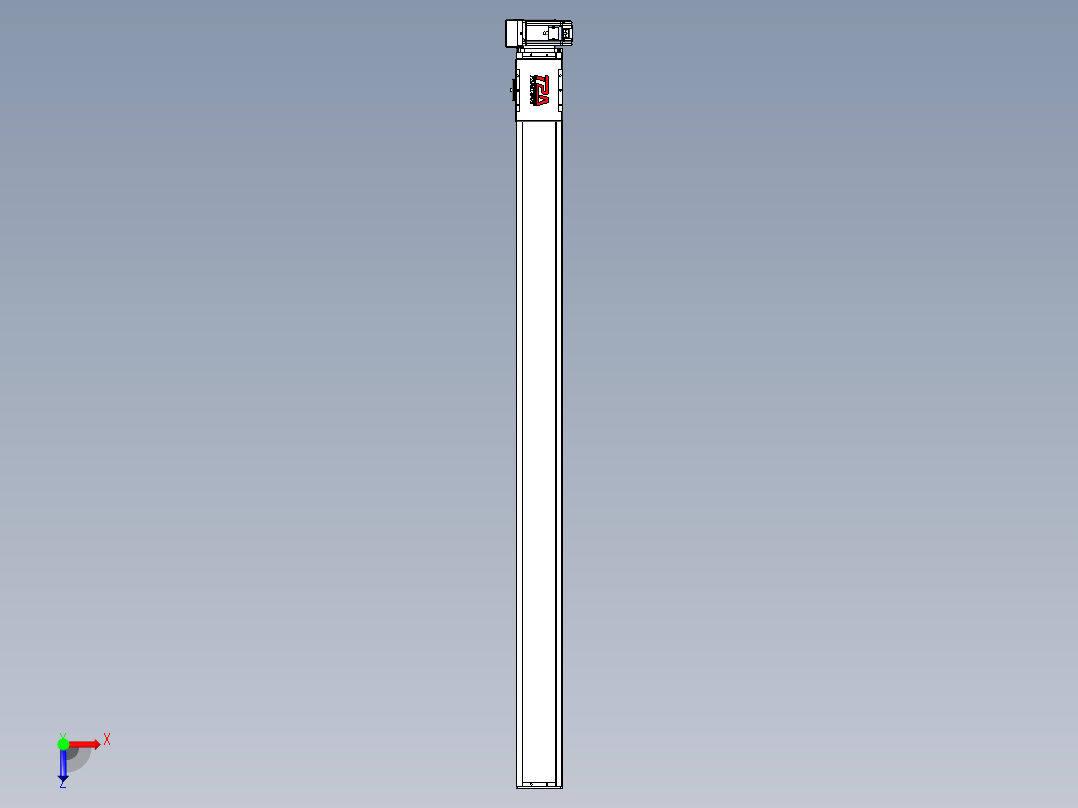 同步带全封闭直线模组TPA-HCB-110D-90-L1550-RU-C-P40-N3俯视图