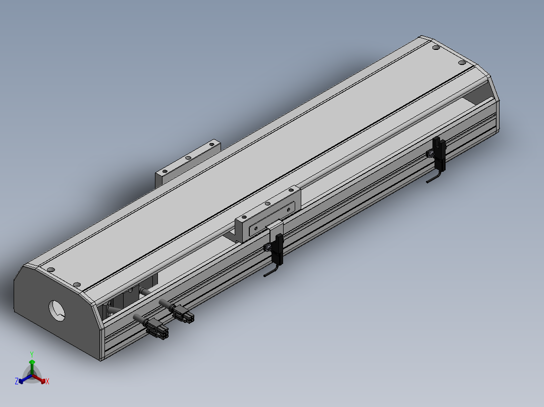 精密模组MY130-T10-250L-M-P20B-C4-C正等轴测图