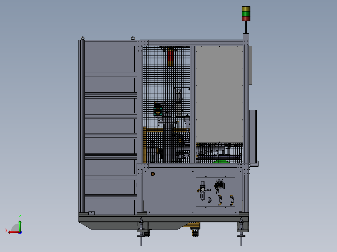 柳汽汽车部件涂胶机后视图